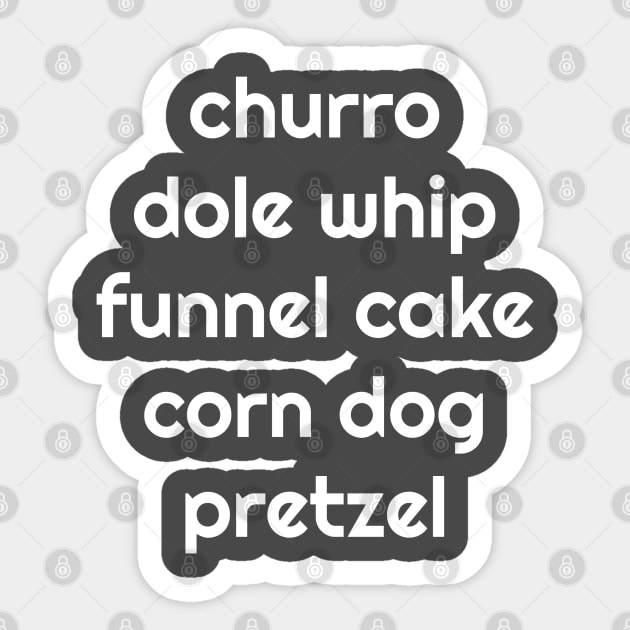 churro dole whip funnel cake corn dog pretzel Sticker by Stars Hollow Mercantile